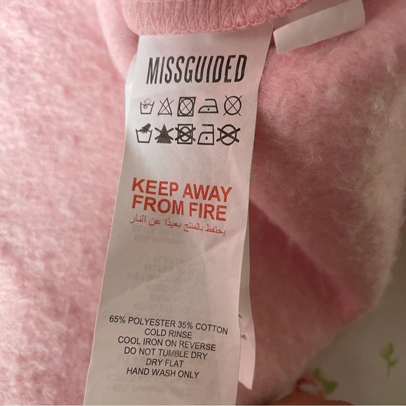 MISSGUIDED - PLAYBOY - Cropped Pink & White Hoodie - Picture 9 of 9